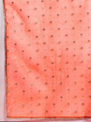Paisley yoke design zari liva kurta with trousers & dupatta 4