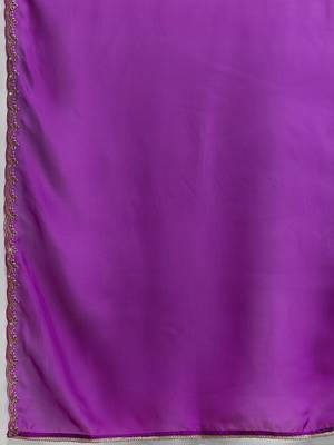 Ethnic motifs yoke design liva kurta with trousers & dupatta 4