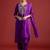 Ethnic motifs yoke design liva kurta with trousers & dupatta