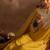 Yellow paisley embroidered regular straight kurta with trousers & dupatta