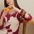 Floral printed v-neck sequinned a-line kurta with salwar