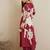Floral printed v-neck sequinned a-line kurta with salwar
