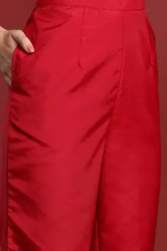 Ethnic motifs embroidered empire kurta with trousers & dupatta