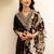Ethnic motifs embroidered regular thread work kurta with salwar & dupatta