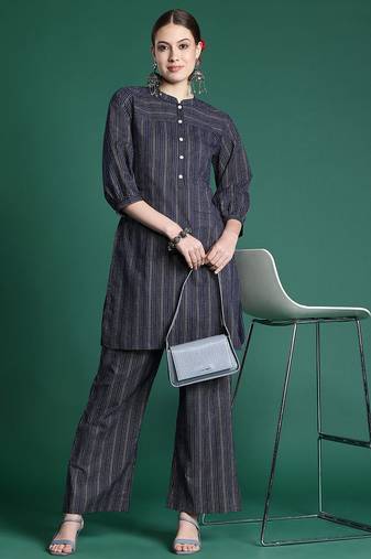 Printed regular  cotton kurta with palazzos