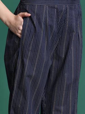 Printed cotton kurta with palazzos 3