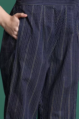 Printed regular pure cotton kurta with palazzos