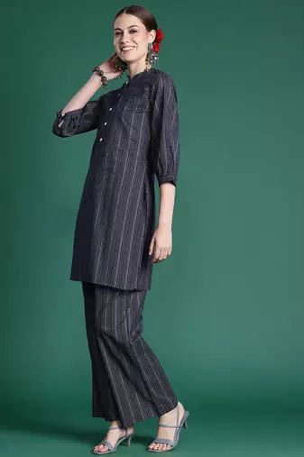 Printed regular pure cotton kurta with palazzos