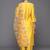 Floral yoke design regular sequinned liva kurta with trousers & dupatta