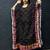 Navratri wear black color fiyona silk cotton thread work women's free size kaftans kurti