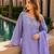 Lavender crape readymade kurti set with beads sequence work