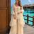 Cream roman shimmer readymade kurti set with handwork & moti work