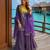 Purple roman shimmer readymade kurti set with handwork & moti work