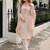 Rose roman shimmer readymade kurti set with designer handwork