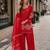 Red crape readymade salwar suit with embroidery work