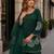 Dark green crape readymade salwar suit with embroidery work