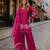 D magenta crape readymade salwar suit with embroidery work