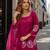 D magenta crape readymade salwar suit with embroidery work
