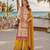 Yellow embroidered silk fully stitched plazo suit