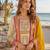 Yellow embroidered silk fully stitched plazo suit