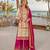 Pink embroidered silk fully stitched plazo suit