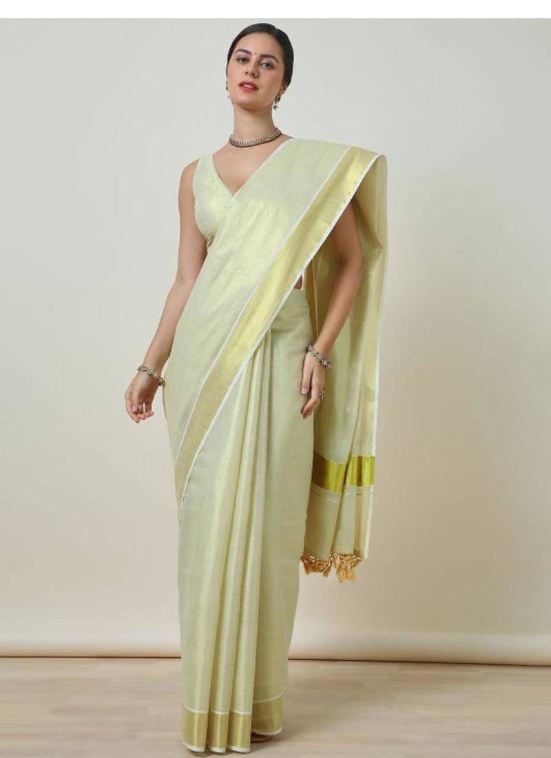 Zari tissue kasavu saree