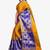 Mustard & blue ethnic motifs zari art silk half and half kasavu saree