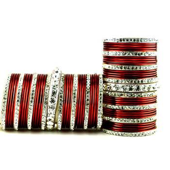Metel Suhag Chura Maroon Colour Size 2