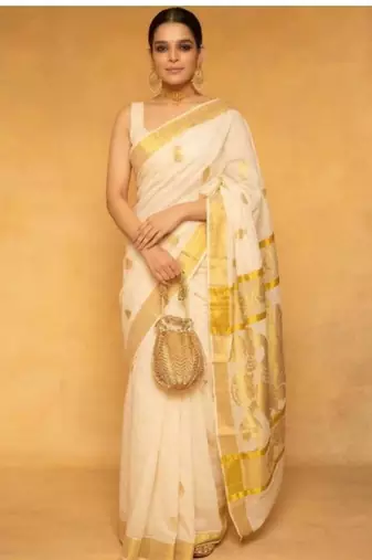 Kasavu jacquard pure cotton sarees