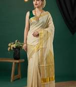 Tissue kasavu saree