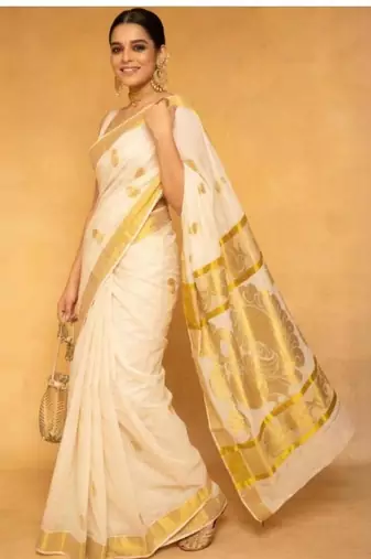 Kasavu jacquard pure cotton sarees