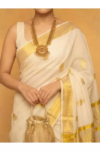Kasavu jacquard pure cotton sarees