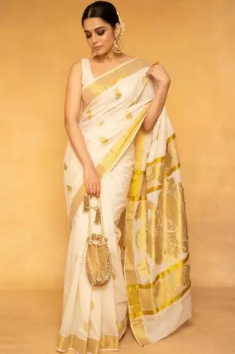 Kasavu jacquard pure cotton sarees