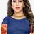 Navy blue & orange ethnic motifs zari art silk kasavu saree