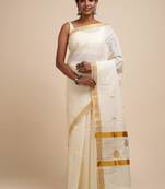 Zari cotton kasavu saree