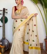 Tissue kasavu saree