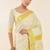 Off white paisley woven design zari tissue kasavu saree