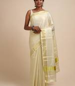 Zari cotton kasavu saree