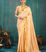 Woven design zari kasavu saree