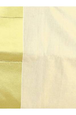 off white pure cotton kasavu saree with golden zari work 3