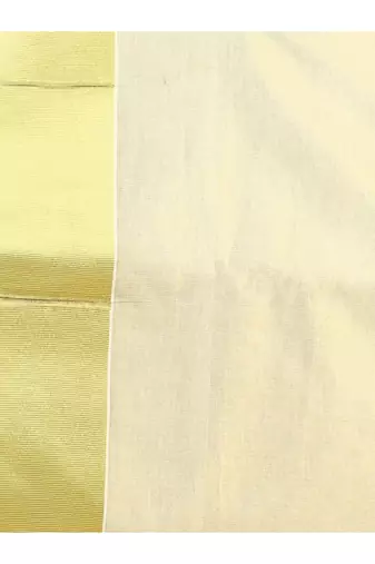 off white pure cotton kasavu saree with golden zari work