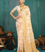 Woven design zari kasavu saree