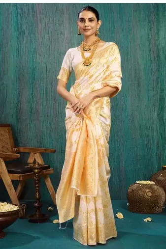 Woven design zari kasavu saree