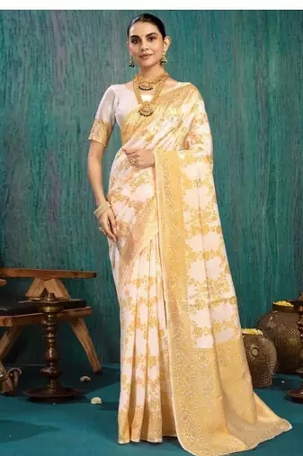 Woven design zari kasavu saree