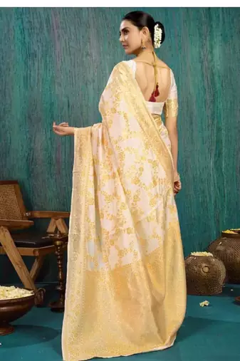 Woven design zari kasavu saree