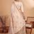 Floral embroidered linen blend handloom kasavu saree