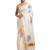 Owl design hand embroidered kasavu saree