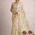 Embroidered pure cotton kasavu saree