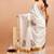 Owl design hand embroidered kasavu saree