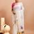 Floral hand embroidered kasavu rose design saree